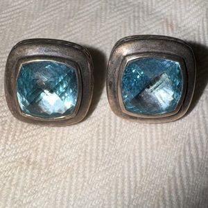 David Yurman Albion Blue Topaz Earrings